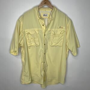 World Wide Sports Pale Yellow Fishing Shirt Vented Sz XXL 2XL